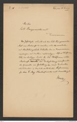k.k. naturhistorisches Hofmuseum, Intendanzakten 1885-1896 (Hauer), Aktenzahl Z.21/1889, Seite 1